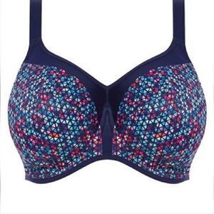 ELOMI plus size sports bra underwire bra navy blue size 36J